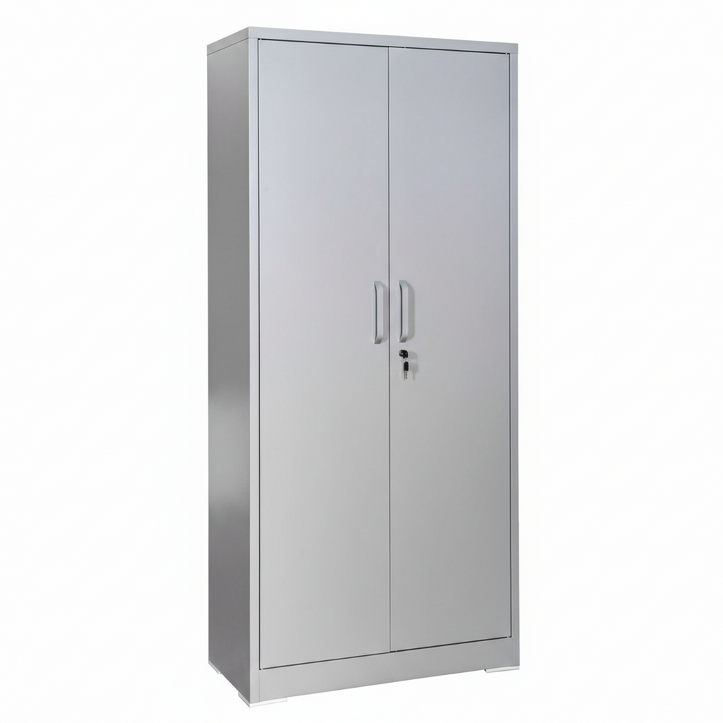 Ironclad 71' Gray Metal Storage Cabinet with Locking Doors and 4 Adjustable Shelves, Heavy-Duty Steel Cabinet for Garage, Lau