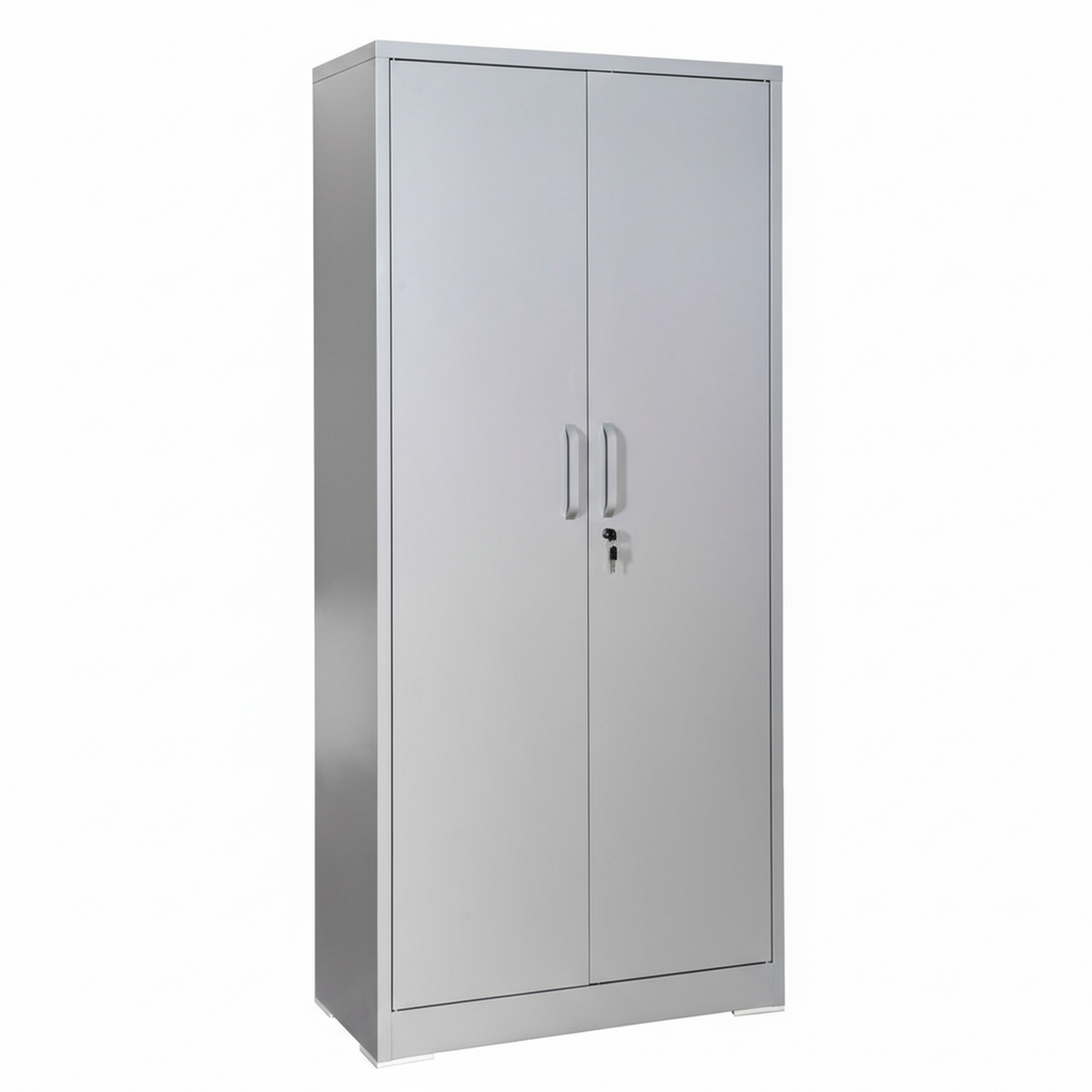 Ironclad 71' Gray Metal Storage Cabinet with Locking Doors and 4 Adjustable Shelves, Heavy-Duty Steel Cabinet for Garage, Lau