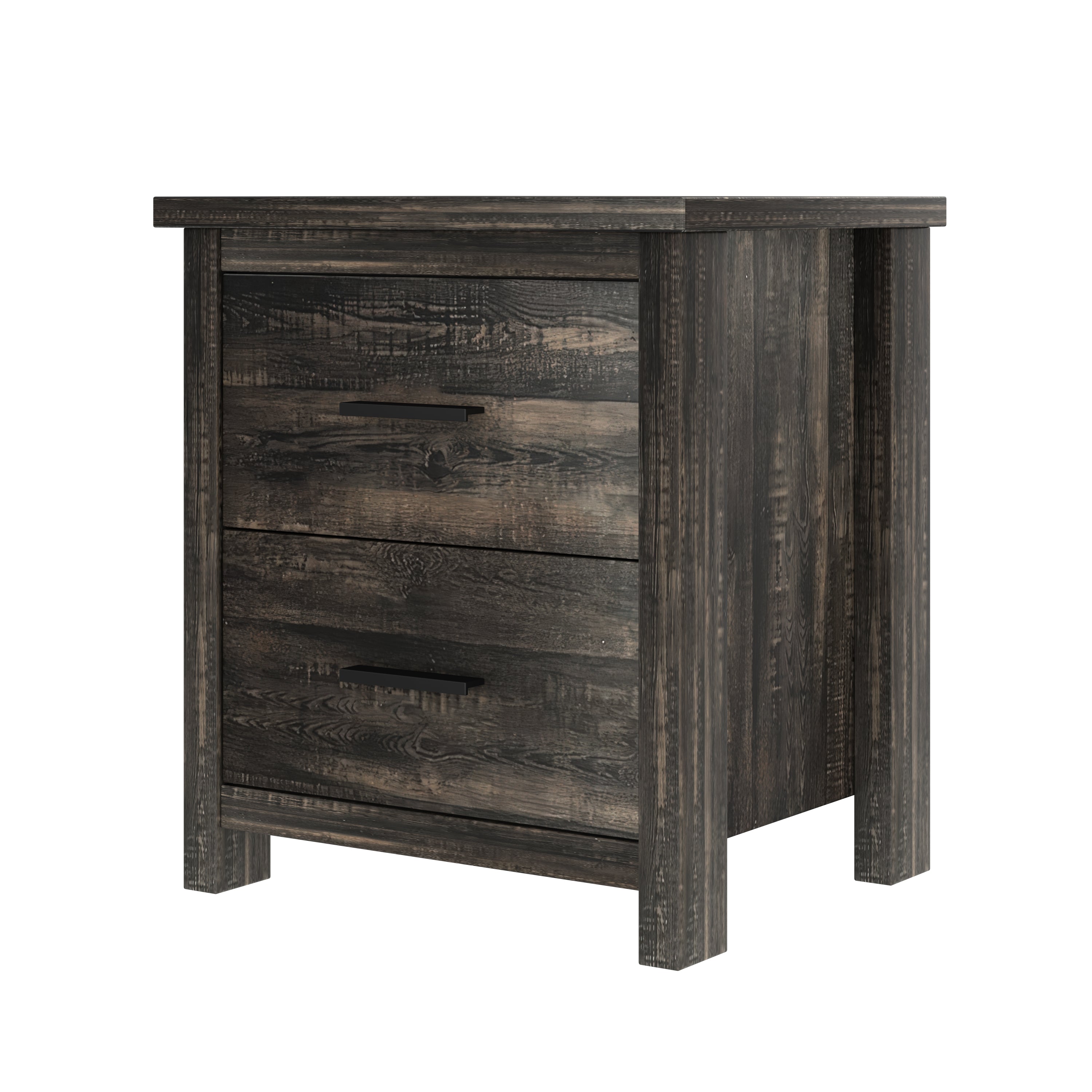 4PCS Bedroom Sets, Wooden Queen Size Bed Frame with Storage Headboard and Charging Station, 2 Nightstands with 2 Drawers, 1 Dresser with 5 Drawers, Antique Gray - Grand Goldman Shop