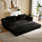 78 Inch Convertible Sleeper Sofa Bed, Futon Boneless Couch Lounge Loveseat with Pull Out Bed, No Assembly Required - Grand Goldman Shop