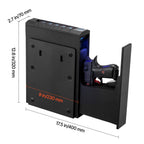Gun Safe, Slider Handgun Gun Safe with Fingerprint/Password/Key, 3-Way Quick Access Firearm Case Box with Lighting for 1 Pist