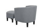 Moss 25.5' Wide Polyester Barrel Chair and Ottoman - Grand Goldman Shop