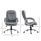 High Back Home Office Chair Executive Computer Chair with Adjustable Height,  Gray - Grand Goldman