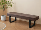 59' Dining Bench, Farmhouse Indoor Kitchen Table Benches, Bed Bench, Industrial Shoe Bench, Entryway Benches - Grand Goldman Shop