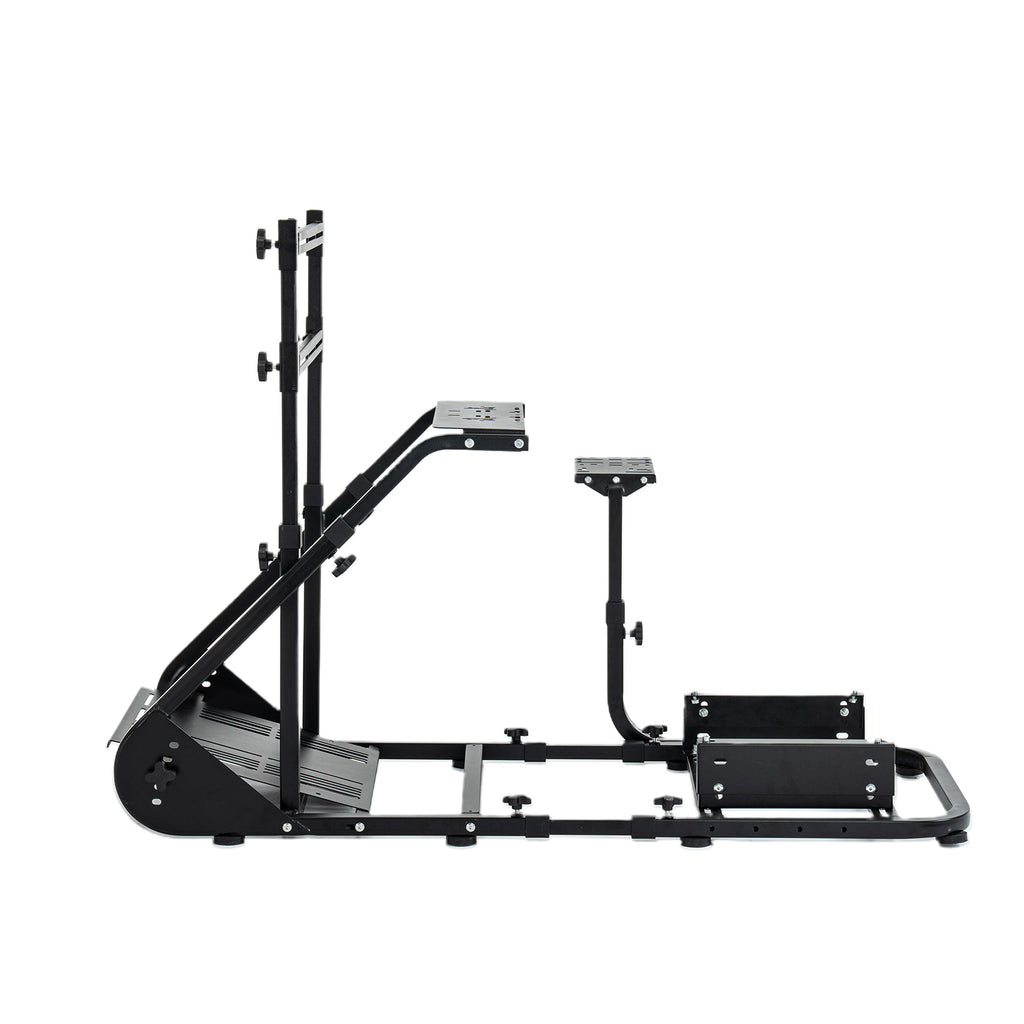 Enhanced and stable racing wheel cockpit, compatible with Fanatec, PXN, Thrustmaster, and Logitech adjustable driving simulat
