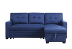 Upholstered Pull out Sectional Sofa with Chaise - Grand Goldman Shop