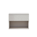 set of 2 nightstand with Modern Wall-Mounted Drawer Cabinet: Open Shelf, 3-Stage Rails, Carved Design, Anti-Wobble, DIY, for Bedroom/Living Room/Office - Grand Goldman Shop