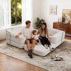 Floor Couch,Compressed Sofa,Convertible Floor Sofa Bed with Convertible Blanket Pillow,Enhanced frame stability,Comfy Couch Lounge Sleeper Bed,for Living Room Bedroom - Grand Goldman Shop