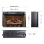 60 Inch Electric Fireplace  Entertainment Center With Door Sensor-Reclaimed Barnwood Color - Grand Goldman Shop