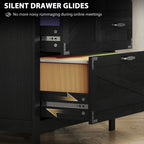 Farmhouse File Cabinet with 4 Drawers Lateral Filing Cabinet | Premium Home Decor - Grand Goldman