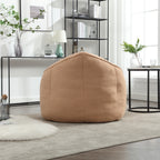 Bedding Bean Bag Sofa Chair with High-Pressure Foam and Footrest, Tan Microfiber - Grand Goldman Shop