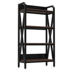 56.30'' Bakers Rack 4-Level Storage Shelves Metal and Wooden Kitchen Shelves, Kitchen Organizers and Storage, for Garage, Pantry, Bathroom, Closet ,33.50'' Length - Grand Goldman Shop