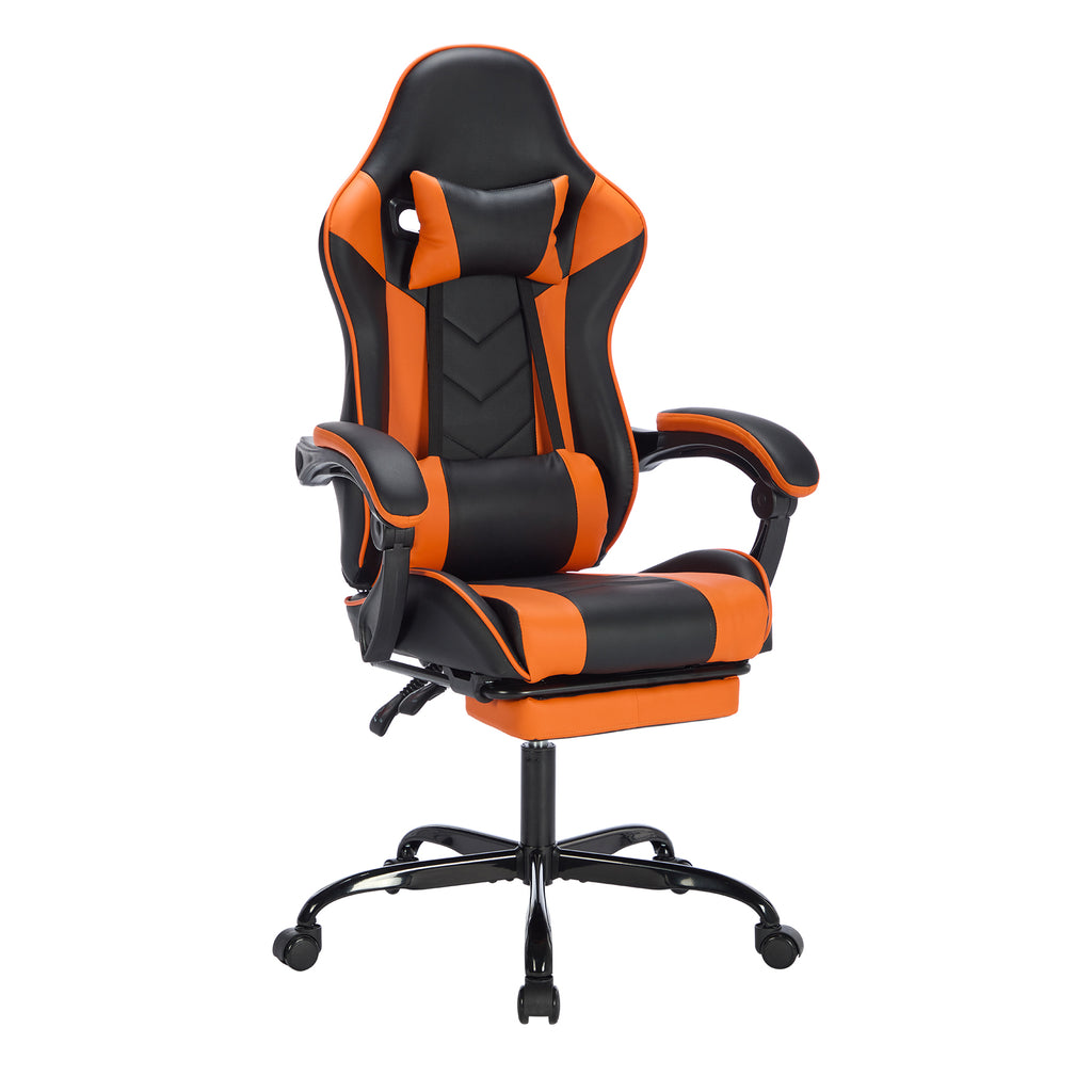 Gaming Chair with Footrest, Ergonomic Computer Chair with Headrest and Lumbar Support, Breathable Material Height Adjustable 