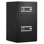 Double Door 4.5 cu.ft Safe Box with Key Lock Password Fireproof Bag Black,organize cash, passports, jewelry, gold, watches an
