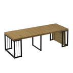 23.62' - 118' Stretching Length, Modern Extendable Dining Table,Seats 2-10 People,,Space-Saving Wood Dining Table for Kitchen/Dining Room/Living Room,,Perfect for Family Gatherings/Parties(Wild oak) - Grand Goldman Shop