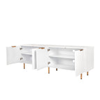 Modern warm white TV cabinet for 80 inch TV Stands, for Living Room Bedroom - Grand Goldman Shop