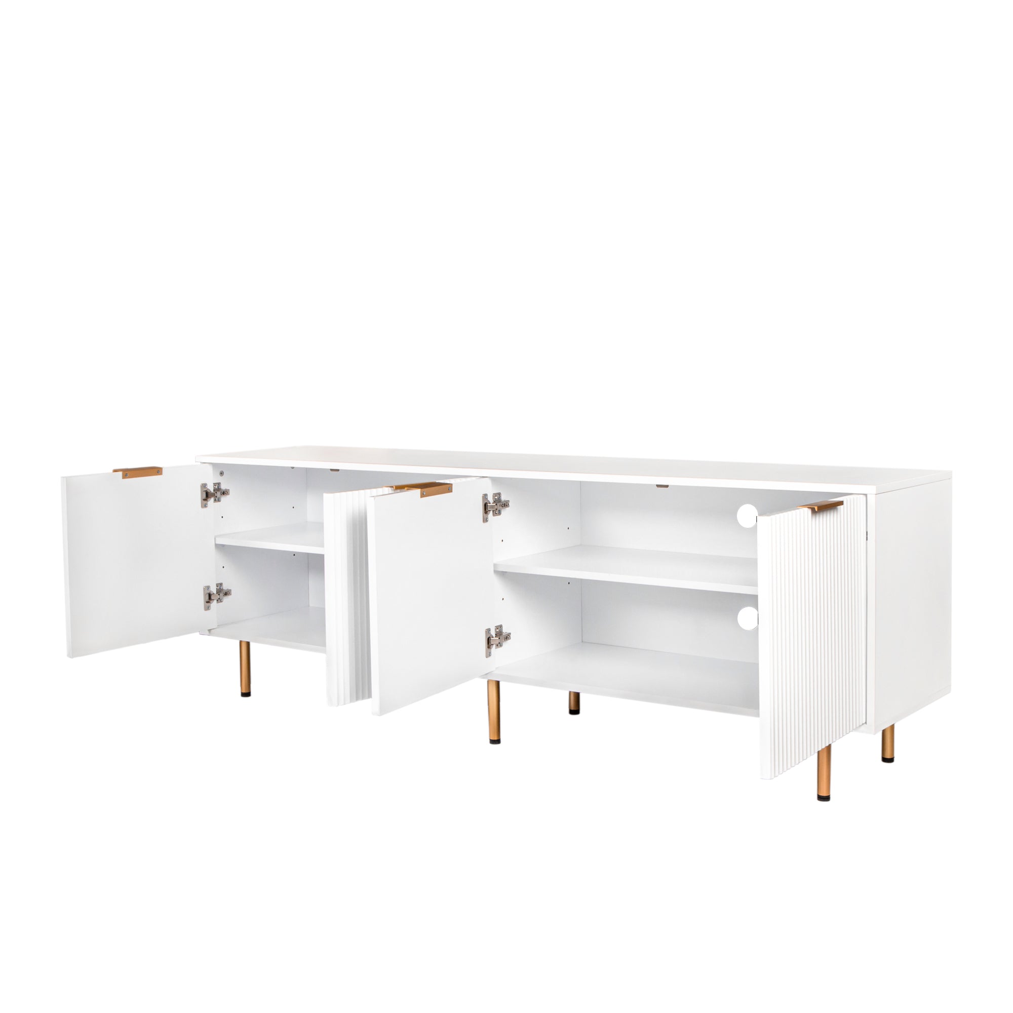 Modern warm white TV cabinet for 80 inch TV Stands, for Living Room Bedroom - Grand Goldman Shop