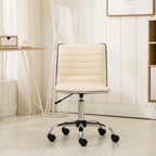 Fremo Chromel Adjustable Air Lift Office Chair, Beige | Premium Home Decor - Grand Goldman