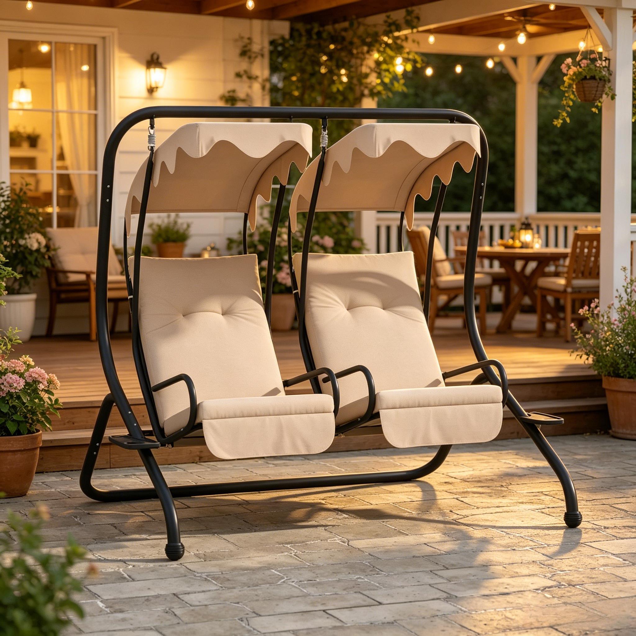 Garden Swing Chair,Outdoor Swing Chair,Two-Person Porch Swing Chair - Grand Goldman Shop