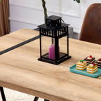 Rustic Industrial Rectangular Wood Dining Table For 4-6 Person, With 1.5' Thick Engineered Wood color Tabletop and Black Metal Legs,Desk For Kitchen Dining Living Room, 55.1' x 31.4'x 29.9'1529W115172 - Grand Goldman Shop