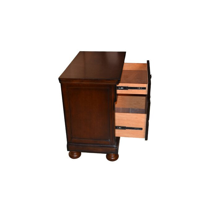Baltimore Queen 5 Pc Storage Bedroom Set made with Wood in Dark Walnut - Grand Goldman Shop