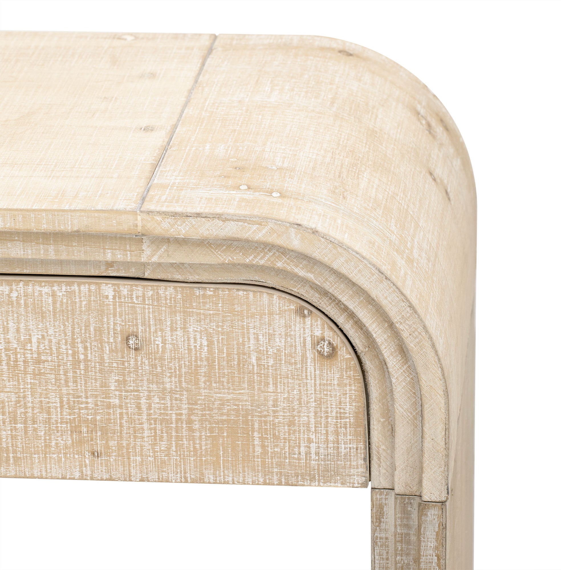 TREXM Unique Retro Silhouette Console Table with Open Style, Two Top Drawers for Entrance, Dinning Room, Living Room (Natural Wood Wash) - Grand Goldman Shop