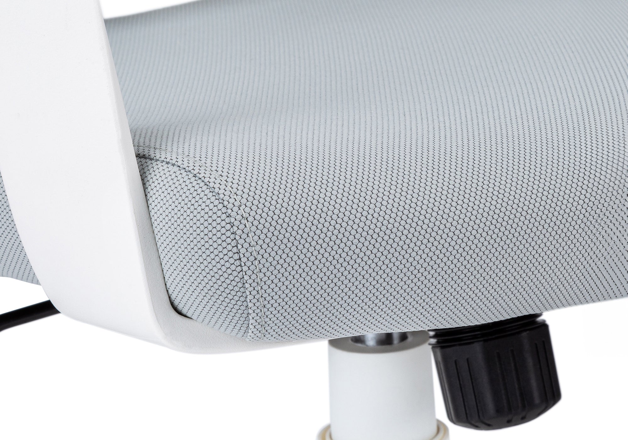 Office Chair, Adjustable Height, Swivel, Ergonomic, Armrests, Computer Desk, Work, Grey Mesh, White Metal, Contemporary, Mode