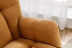 050-Teddy Fabric Rocking Gilder Nursery Chair For Living Room Indoor,Khaki - Grand Goldman Shop