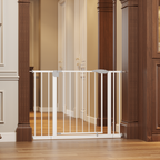 2 Pack 29.5-44.1' Wide Baby Gate for Stairs, Dog Gate Indoor for Doorways, No Drilling Pressure Mounted Pet Gates for Kids, E