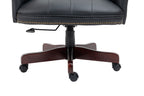 Executive Office Chair Comfortable Desk Chair - Ergonomic Design - Thick Padded Seat and Backrest - PU Leather Desk Chair wit