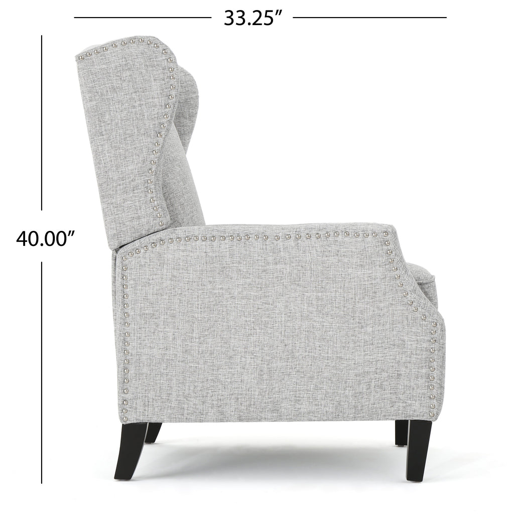 Westeros Wing Back Fabric Upholstered Recliner - Grand Goldman Shop