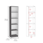 Dupree 4 Piece Home Bookcase set, 91' Wide with 17 Shelves And a Double-Door Cabinet ,  Living Room Set  Matt Gray / White | 