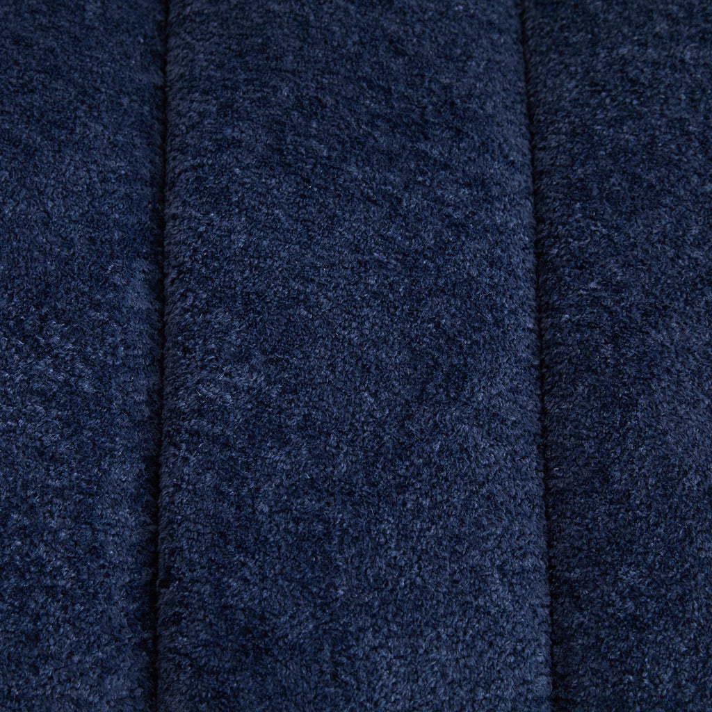 Modern Upholstered Armless Bed Bench, Channel Tufted Couch Daybed Chaise, Navy Chenille Ottoman Foot Stool, 69.7' Wide - Grand Goldman Shop