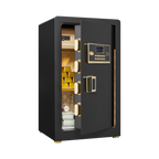 Security Electronic Steel Home Safe, Anti-Theft Digital Security Lock Box with Smart Alert System, Removable Shelf, Mute Func