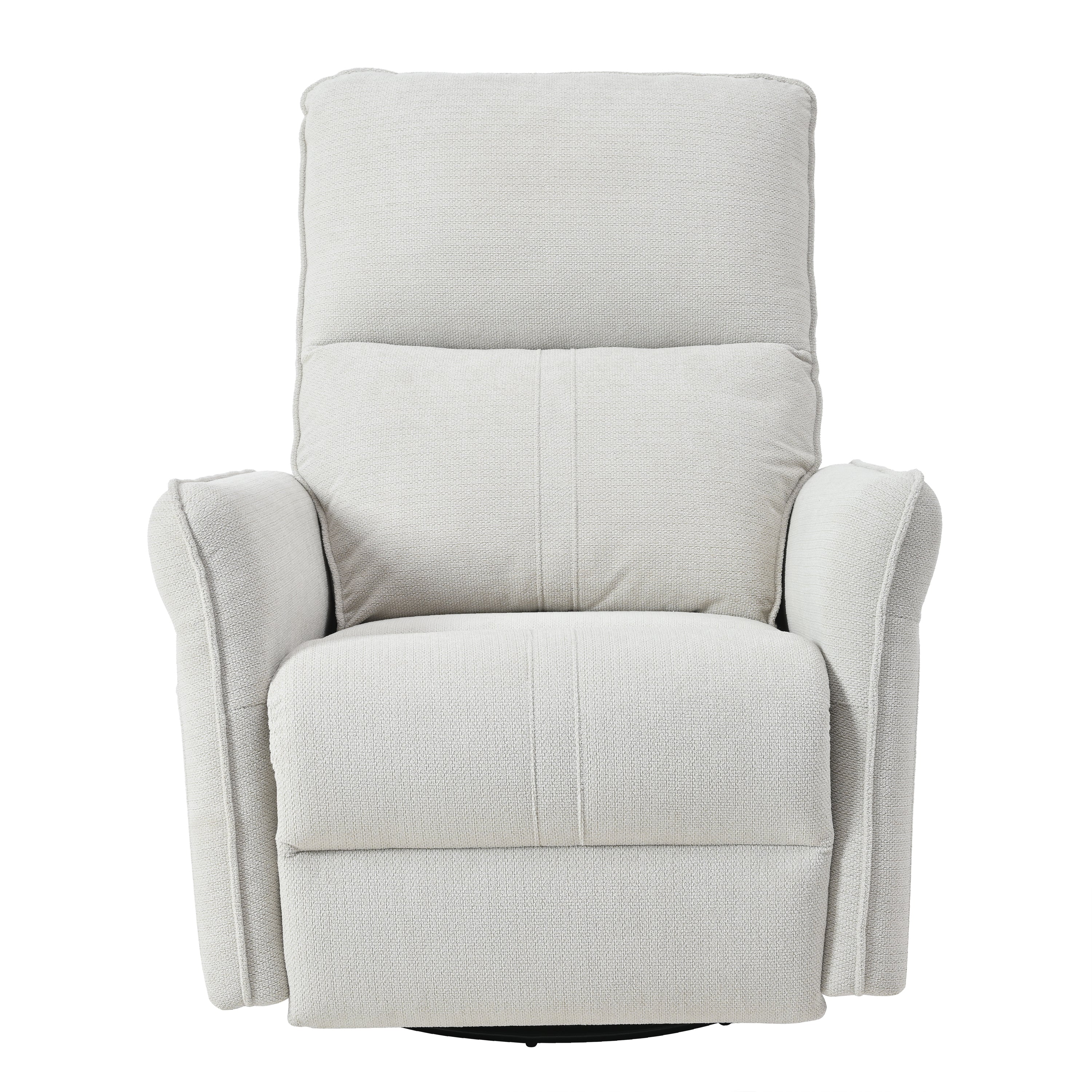 270° Power Swivel Rocker Recliner Chair for Adults, Swivel Rocking Recliner Chair,Electric Small Recliners for Small Spaces, Single Sofa Recliner for Living Room, Bedroom,RV (Fabric Gray+270°Swivel) - Grand Goldman Shop