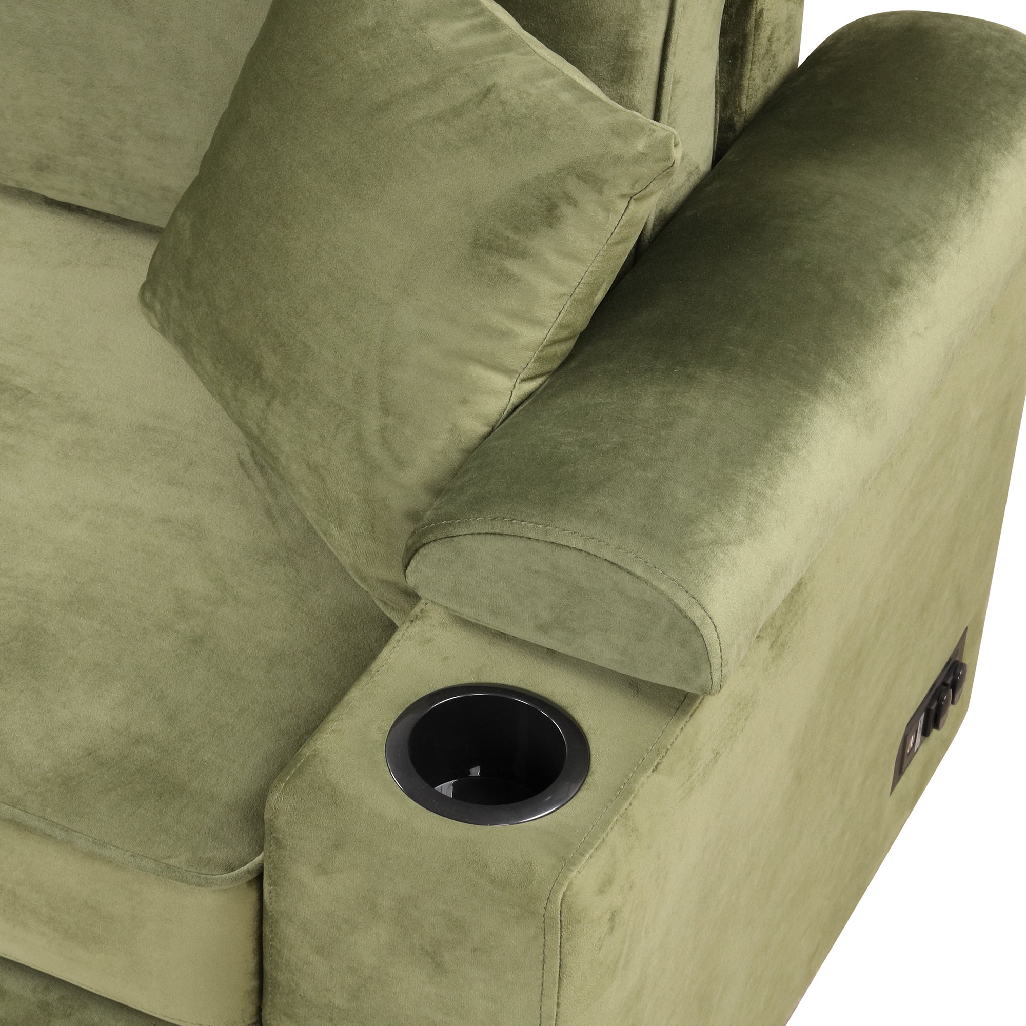 Green Velvet Sleeper Sofa Bed with Storage Ottoman, L Shape Pull Out Couch for Living Room and Bedroom - Grand Goldman Shop