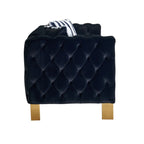 Chesterfield Modern Tufted Velvet Living Room Sofa, 84.25''W Couch,Black - Grand Goldman Shop