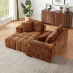 Chenille L-Shape Luxury Sectional Oversized Sofa,Mnimalist Design,Comfy Sleeper Couch for Living Room,Apartment&Reception Spaces,No Assembly Required - Grand Goldman Shop