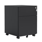 YOSEZON   2 Drawer Mobile File Cabinet with Lock Steel File Cabinet for Legal/Letter/A4/F4 Size, Fully Assembled except for W