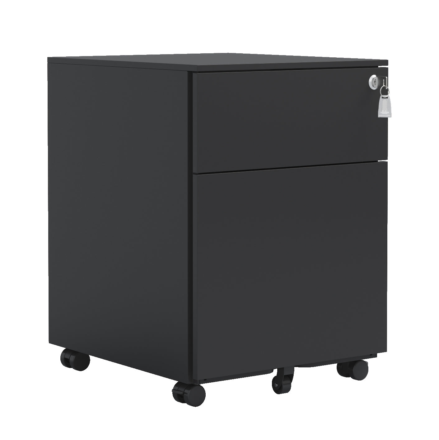 YOSEZON   2 Drawer Mobile File Cabinet with Lock Steel File Cabinet for Legal/Letter/A4/F4 Size, Fully Assembled except for W