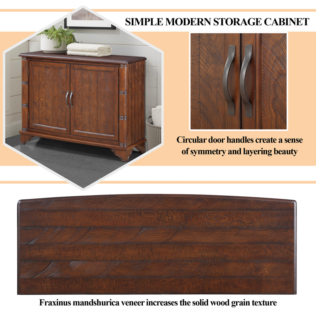 40'  Console Table with Storage Shelf, Retro Entryway Table with Adjustable Storage Shelf, Sofa Couch Table for Hallway, Entry Way, Living Room, Foyer, Light Espresso - Grand Goldman Shop