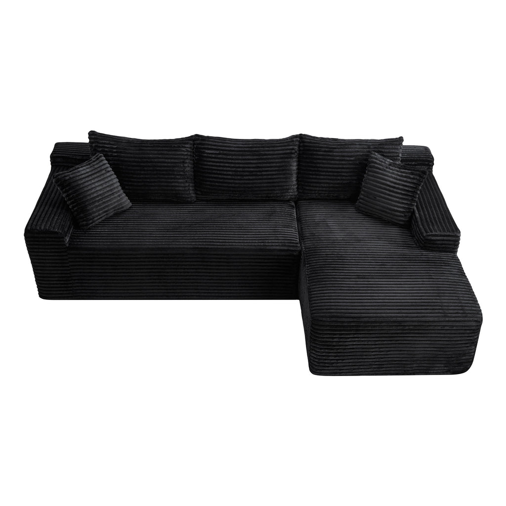 106.3' Cloud Modular Sectional Sofa Couch with L-Shape Chaise,Modern Minimalist Upholstered Couches for Living Room Bedroom,Deep Seat Corner Couch,No Assembly Required - Grand Goldman Shop