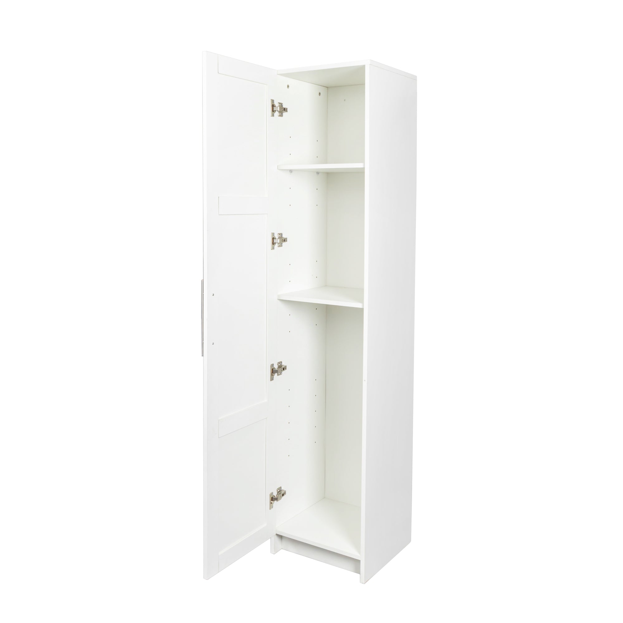 Stackable Wall Mounted Storage Cabinet, 15.75' D x 15.75' W x 70.87' H, White - Grand Goldman Shop