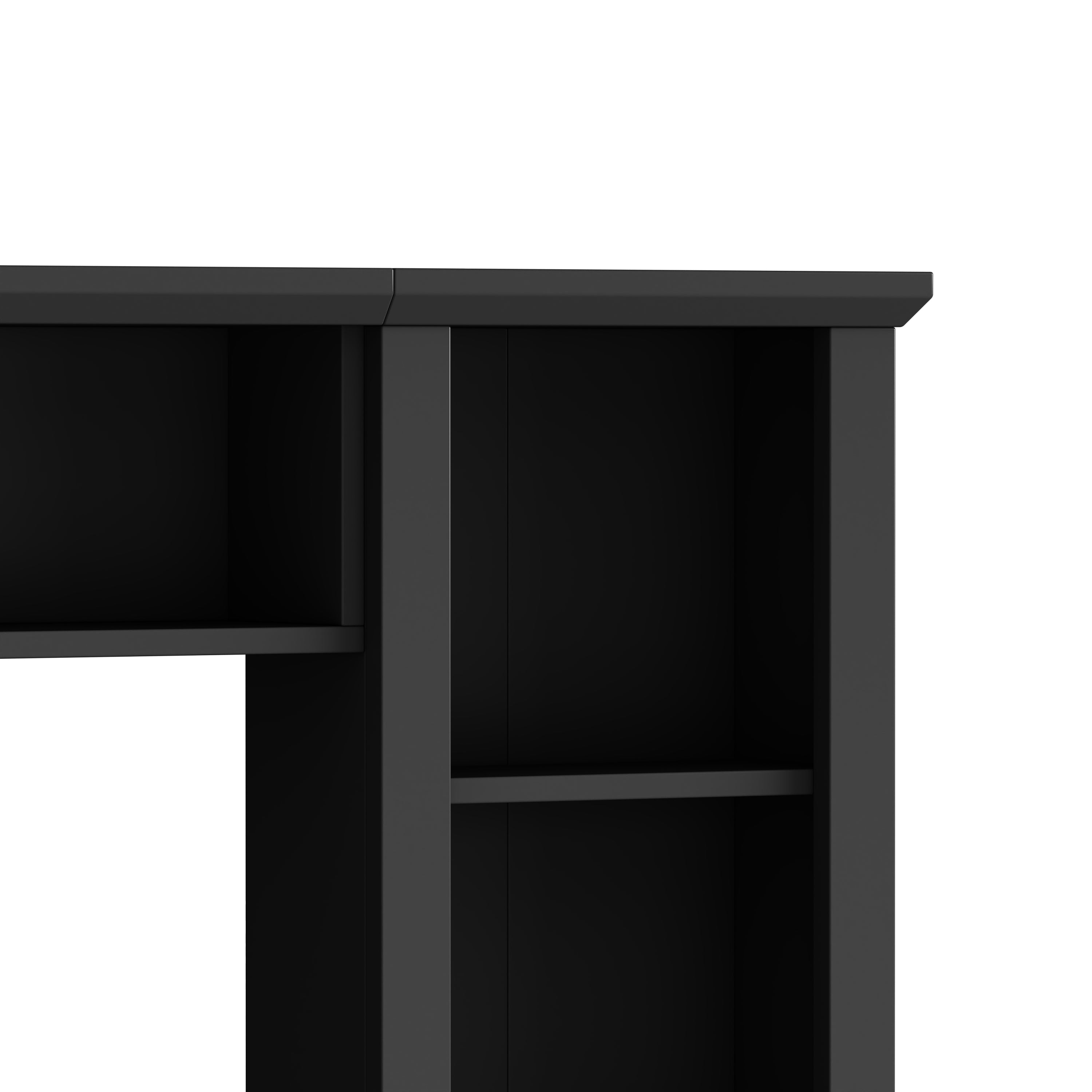 Minimalist Entertainment Wall Unit Set with Bridge for TVs Up to 75'', Ample Storage Space TV Stand with Adjustable Shelves, Modernist Large Media Console for Living Room, Black - Grand Goldman Shop
