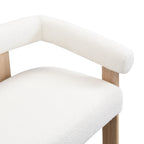Round armrest loveseat(Beige+Natural) - Grand Goldman Shop