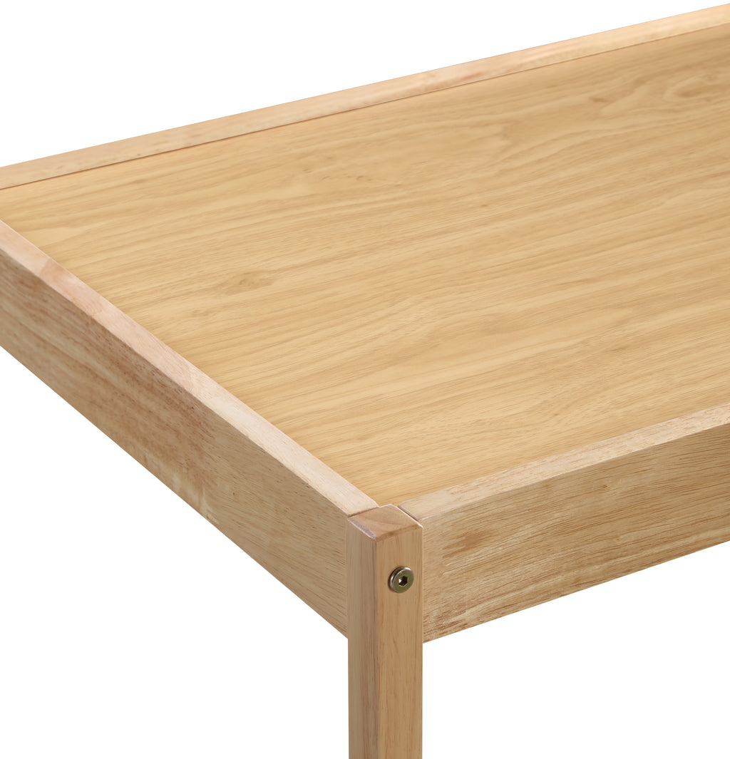 Della 3-Piece Solid Wood Kids Table & Two Chair Set, Natural - Grand Goldman