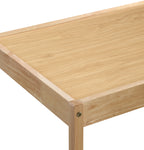Della 3-Piece Solid Wood Kids Table & Two Chair Set, Natural - Grand Goldman