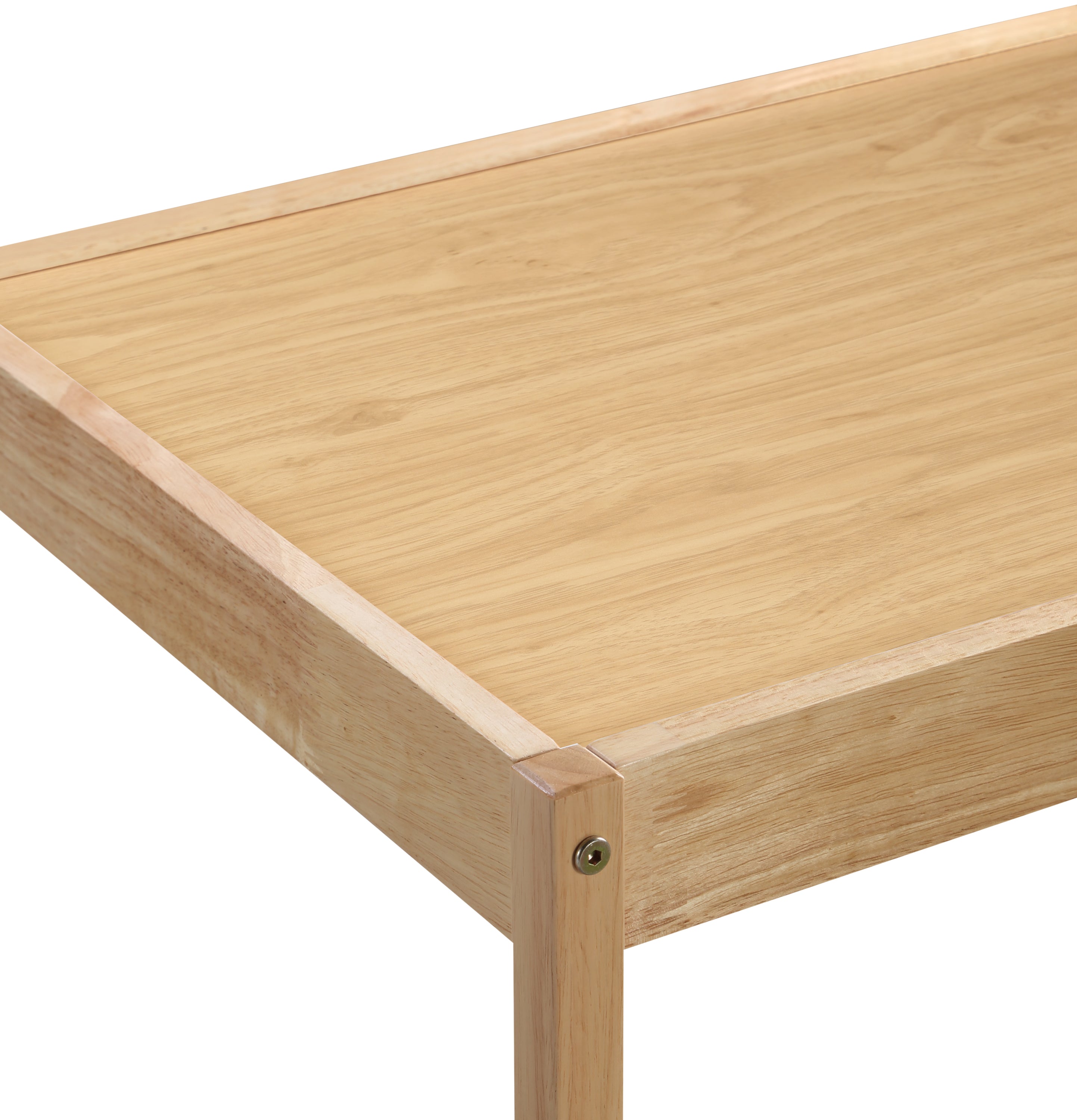 Della 3-Piece Solid Wood Kids Table & Two Chair Set, Natural - Grand Goldman
