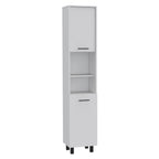 Hobart Pantry, Four Legs, Three Interior Shelves, Two Shelves, Two Cabinets -White | Premium Home Decor - Grand Goldman