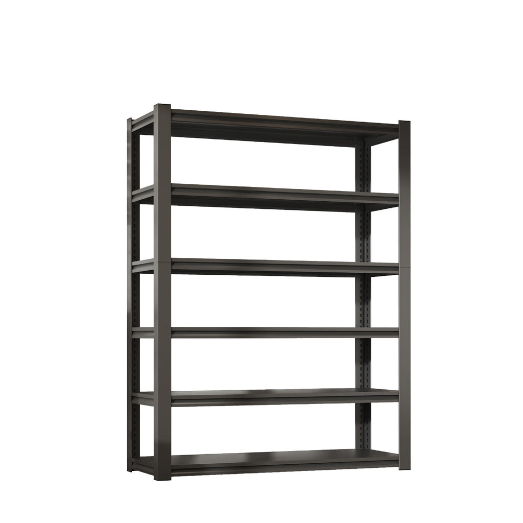 Industrial Heavy Duty 6 Tier Metal Garage Shelving Unit for Storage, Adjustable, Black, 48'W x 18'D x 82'H - Grand Goldman Shop